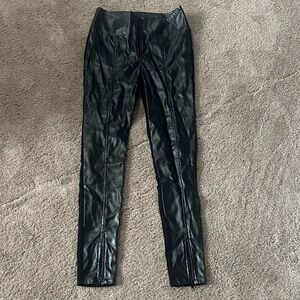 Black Faux Leather Leggings